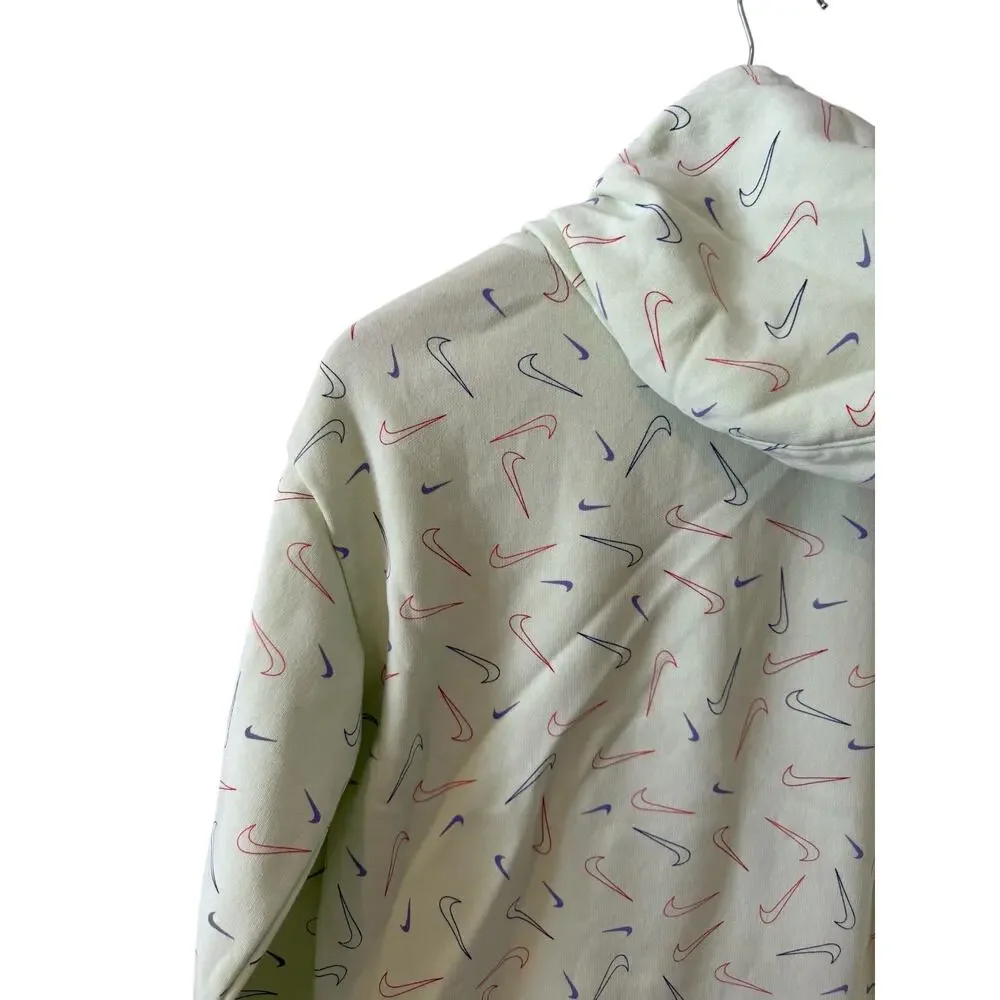 Nike Cropped Logo Hoodie Lime Green XL